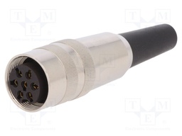 Connector: M16; female; for cable; IP40; plug; soldering; 250V; 5A