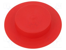 Plugs; Body: red; Out.diam: 97.9mm; H: 24mm; Mat: LDPE; Shape: round