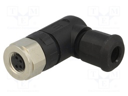 Connector: M8; female; PIN: 4; angled 90°; for cable; plug; 4A; 30V