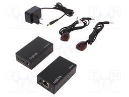 HDMI extender; HDCP 1.3; DC socket,HDMI socket,RJ45 socket