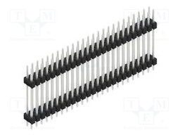 Connector: pin strips; pin header; male; PIN: 50; 2.54mm; THT; 2x25