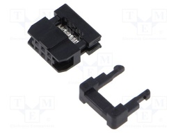 Plug; IDC; female; PIN: 6; IDC; for ribbon cable; 1mm; gold flash