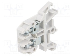 Splice terminal: rail; 0.5÷4mm2; ways: 1; terminals: 2; grey; 690V