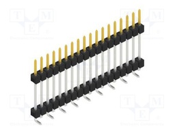 Connector: pin strips; pin header; male; PIN: 18; 2.54mm; SMT; 1x18