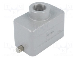 Enclosure: for Han connectors; Han; size 10B; for cable; straight
