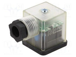 Connector: valve connector; plug; form A; 18mm; female; PIN: 3; 230V