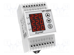 Voltage monitoring relay; 380VAC; for DIN rail mounting; VP