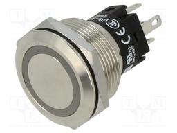 Switch: vandal resistant; Pos: 2; SPDT; 3A/240VAC; 3A/240VDC; Ø22mm
