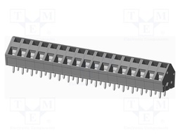 Connector: PCB terminal block; terminal; angled 45°; on PCBs