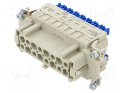Connector: HDC; female; Han® ES; PIN: 16; size 16B