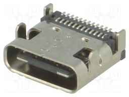 Socket; USB C; SMT; angled 90°; USB 3.1