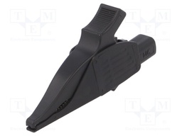 Crocodile clip; 19A; black; Grip capac: max.39.5mm