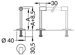 Holder; silver; 300mm; brass,steel; Application: PEN8