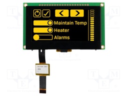 Display: OLED; graphical; 2.7"; 128x64; Dim: 82x47.5x7.2mm; yellow