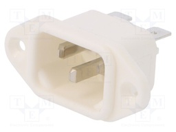 Connector: AC supply; socket; male; 10A; 250VAC; C14 (E); -40÷70°C
