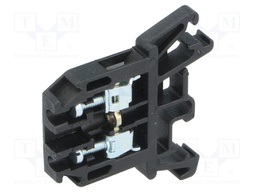 Splice terminal: rail; 0.5÷2.5mm2; ways: 1; terminals: 2; black