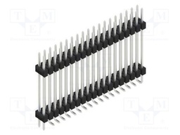 Connector: pin strips; pin header; male; PIN: 38; 2.54mm; SMT; 2x19