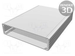 Enclosure: with panel; 1455; X: 125mm; Y: 160mm; Z: 30mm; aluminium