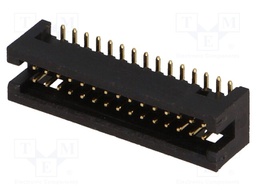Socket; IDC; male; PIN: 30; straight; SMT; gold flash; 1.27mm