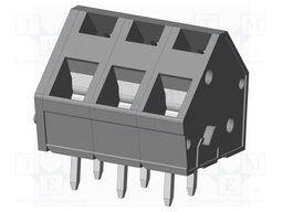 Connector: PCB terminal block; terminal; angled 45°; on PCBs