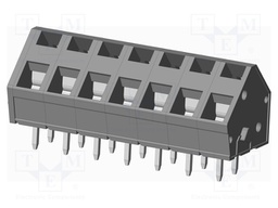 Connector: PCB terminal block; terminal; angled 45°; on PCBs