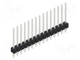 Connector: pin strips; pin header; male; PIN: 15; 2.54mm; THT; 1x15
