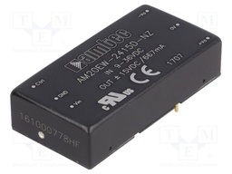 Converter: DC/DC; 20W; Uin: 9÷36V; Uout: 24VDC; Uout2: -24VDC; 2"x1"