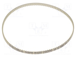Timing belt; T2.5; W: 4mm; H: 1.3mm; Lw: 285mm; Tooth height: 0.7mm