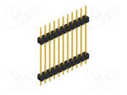 Connector: pin strips; pin header; male; PIN: 11; 2.54mm; THT; 1x11