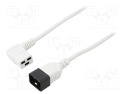Cable; 3x1.5mm2; IEC C19 female angled,IEC C20 male; PVC; 1.8m