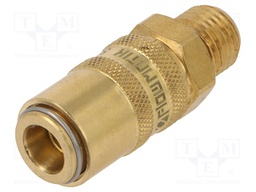 Quick connection coupling; straight; 10bar; Mat: brass; Seal: FPM
