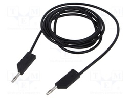 Test lead; 60VDC; 30VAC; 32A; Len: 2m; black; Cond.cross sec: 2.5mm2