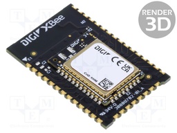 Module: RF; u.FL; XBee; 2.4GHz; I2C,SPI,UART; -103dBm; 8dBm; THT