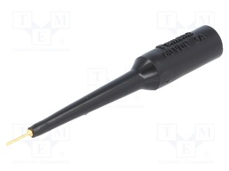 Test probe; 5A; black; Tip diameter: 0.76mm; Socket size: 4mm