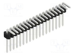 Connector: pin strips; pin header; male; PIN: 18; 1.27mm; THT; 1x18