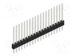 Connector: pin strips; pin header; male; PIN: 19; 1.27mm; THT; 1x19