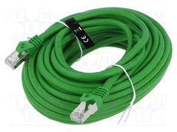 Patch cord; RJ45 plug,both sides; S/FTP; 6a; wire; OFC; 15m; PVC