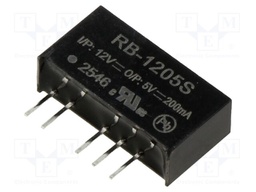 Converter: DC/DC; 1W; Uin: 10.8÷13.2V; Uout: 5VDC; Iout: 200mA; SIP7