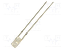 LED; green; 3mm; 600mcd; 100°; Front: flat; 2.7VDC; No.of term: 2