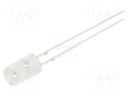 LED; 5mm; orange; 150÷250mcd; 120°; 20mA; 1.8÷2.6V; Front: flat