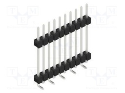 Connector: pin strips; pin header; male; PIN: 10; 2.54mm; SMT; 1x10