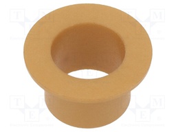 Bearing: sleeve bearing; with flange; Øout: 12mm; Øint: 10mm; beige