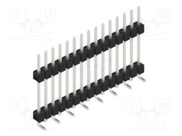 Connector: pin strips; pin header; male; PIN: 15; 2.54mm; SMT; 1x15