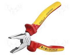 Pliers; insulated,universal; for voltage works; 180mm; 1kVAC
