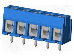 Connector: PCB terminal block; terminal; angled; Plating: tinned