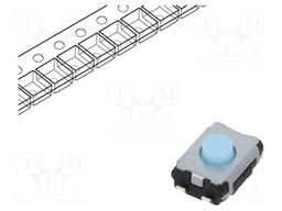 Microswitch TACT; SPST; Pos: 2; 0.02A/15VDC; SMT; none; 2.5mm; blue