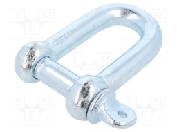 Dee shackle; steel; for rope; zinc; Size: 20mm