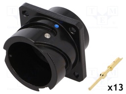 Socket; Size: 16; Connector: circular; MP-41; male; PIN: 13; 13A; IP67
