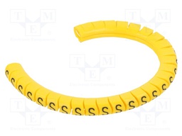 Markers for cables and wires; Label symbol: S; 2.5÷5mm; PVC; PA