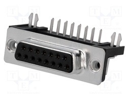 D-Sub; PIN: 15; socket; female; with filter,10,29mm standard; THT